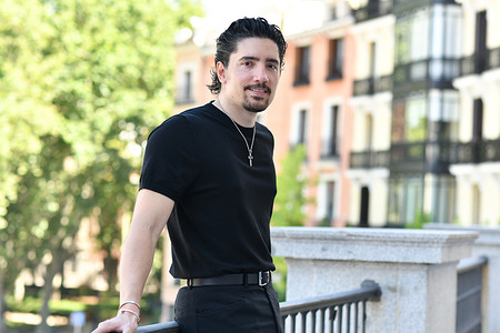 Mexican singer Alex Fernandez poses during a portrait session at the Teatro Real.