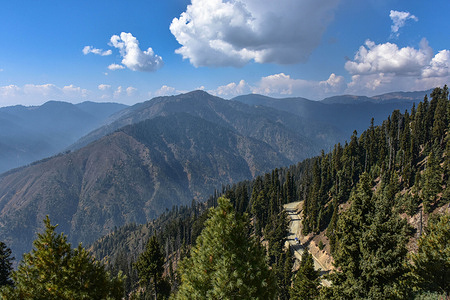 A vehicle moves through Razdan top, a 3,556 m (11,667 ft) high mountain pass, about 120kms from Srinagar, the summer capital of Jammu and Kashmir. Razdan Top or Razdan Pass, is a 3,556 m (11,667 ft) high mountain pass in the Himalayas of Jammu and Kashmir. It connects the Gurez Valley which is located near the Line of Control (LoC) that separates India and Pakistan in the north to the Kashmir Valley in the south, and is located in the Bandipore district. The pass remains closed for vehicular movement for over 3-4 months during winter due to heavy snowfall.