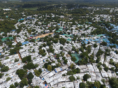 (EDITORS NOTE: Image taken with drone)
An aerial view of the world’s largest Rohingya refugee camp which is home to nearly one million refugees.