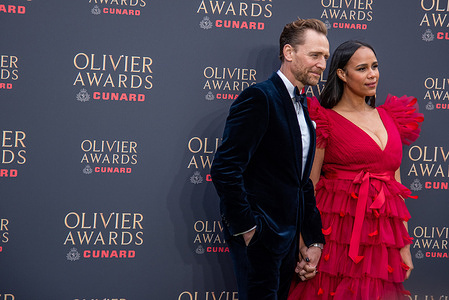 Tom Hiddleston and Zawe Ashton attend The Olivier Awards 2026 with Cunard at the Royal Albert Hall.