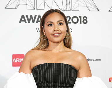 Jessica Mauboy seen on the red carpet during the 2018 ARIA Awards.