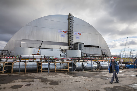 The arch-shaped New Safe Confinement structure was installed in 2016 to contain the remains of Chernobyl's number 4 reactor unit which was destroyed during the Chernobyl disaster in 1986. In 1986 melt down and explosion occurred at Chernobyl's No. 4 nuclear reactor. It resulted in what became the worst nuclear disaster in history.