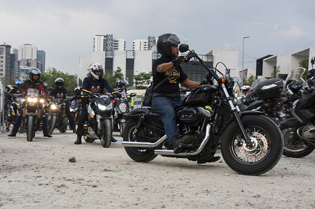 Some of the bikers is seen arriving at the KL bike week 2017.

Kuala Lumpur Bike Week 2017 is the 9th annual bikers gathering that held at TREC Kuala Lumpur on 15 & 16 December 2017.