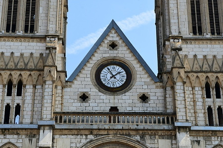 Neo-Gothic-style Saint-Bruno Church, built at the end of the 19th century, in the commune of Voiron, France.