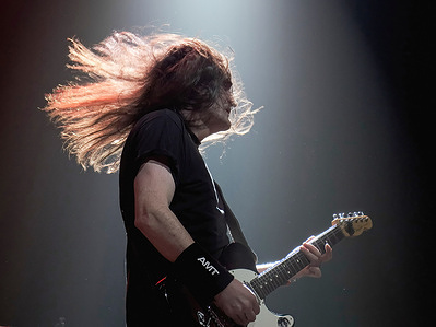 Ruben Kazaryan, guitarist of the rock group "Everything is on fire" performs during the project of the former guitarist of the Louna group Ruben Kazaryan at the 1930 Moscow club.