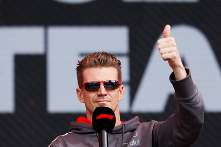 Nico Hulkenberg of Germany and the Audi Revolut F1 Team seen at the fan forum ahead of the F1 Grand Prix of Australia at the Albert Park Grand Prix Circuit.