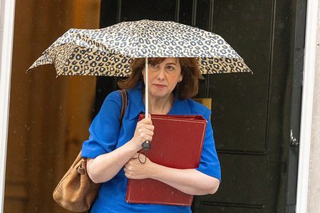 Lucy Powell, Education Secretary, seen for a Cabinet meeting at 10 Downing Street, London.