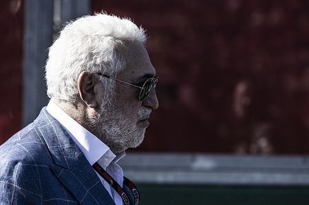 Lawrence Stroll who is the owner of the Aston Martin F1 Team walks on the grid ahead of the Formula One Australian Grand Prix at the Albert Park Circuit in Melbourne.