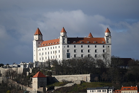 View of the Bratislava castle in Bratislava, the capital city of Slovakia.