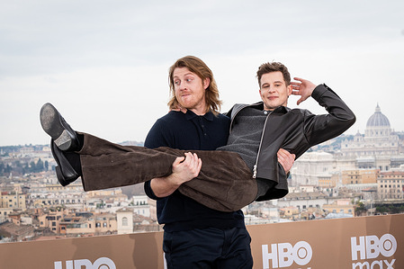 Peter Claffey and Shaun Thomas attend the “HBO Max Italia” photocall at Hotel De La Ville in Rome, Italy, on January 15, 2026