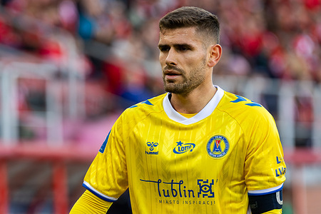 Jakub Labojko of Motor seen during the Polish PKO BP Ekstraklasa League match between Widzew Lodz and Motor Lublin at Widzew Lodz Municipal Stadium. Final score; Widzew Lodz 2:0 Motor Lublin.