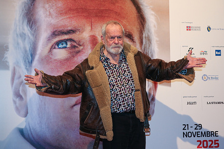 Terry Gilliam attends the photo call on Day 4 of the 43rd Turin Film Festival, in Turin.