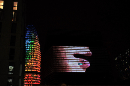 "Hipnocity" by Slidemedia. The seventh celebration of Llum BCN festival 2018 took place in Poblenou neighborhood, the old industrial area of Barcelona that is suffering a big process of transformation. Along 3 days (16,17 and 18 February) certain buildings and streets were illuminated and furnished with the works of students and renowned artists.