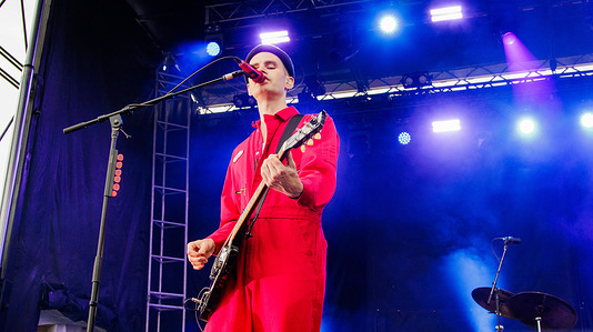 Violet Night's Connor Pohl performs during the K-Days Music Fest at the Edmonton Expo Centre and Fairgrounds.