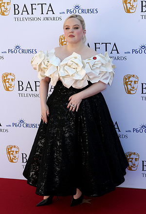 Nicola Coughlan attends the 2025 BAFTA Television Awards at The Royal Festival Hall in London.
