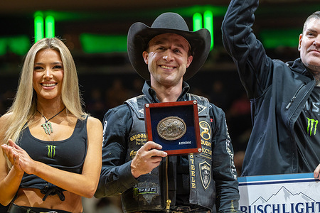 Sage Steele Kimzey wins Monster Energy Buck Off at the Garden during the Professional Bull Riders 2026 Unleash The Beast event at Madison Square Garden on January 11, 2026 in New York City.