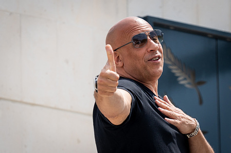 Vin Diesel is seen during the 79th Cannes Film Festival at Palais des Festivals.