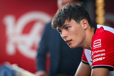 MoneyGram Haas F1 Team’s British driver Oliver Bearman is seen after the qualifying session of the Emilia-Romagna Formula 1 Grand Prix at the Autodromo Enzo e Dino Ferrari in Imola.