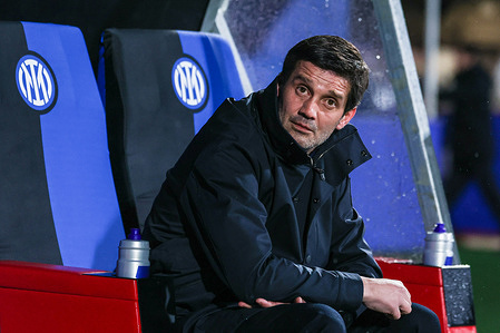 Cristian Chivu Head Coach of FC Internazionale looks on during the Coppa Italia 2025/26 Quarter-Finals football match between FC Internazionale and Torino FC at U-Power Stadium in Monza. Final score; Inter 2:1 Torino