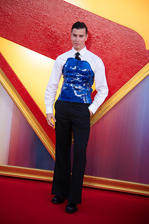 Aiden London attends the "Superman" Fan Event at Cineworld Leicester Square.