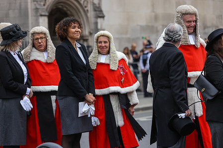 Judges and members of the legal profession mark the start of the legal year with a religious service at Westminster Abbey then proceed to the Houses of Parliament for a reception hosted by the Lord Chancellor.