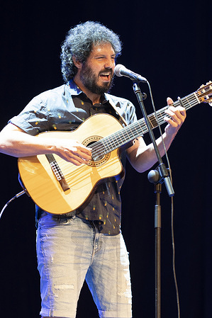 The singer El Kanka seen during the presentation to the media of the 'Five nights with El Kanka' at the Rialto Theater in Madrid.