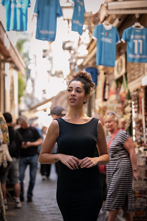 Krystyn Sepe Soares, a young model and actress, poses for a fashion portrait in Sorrento.