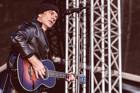 Joakim Thastrom performs live on stage at Haven festival in Copenhagen.