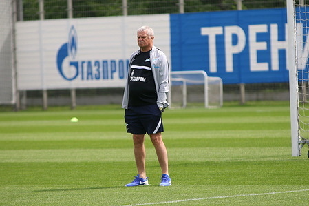 President of the Zenit Football club, Alexander Medvedev seen during the training session at Gazprom Training Centre before the match of the 30th round of the Russian Premier League, Zenit Saint Petersburg - Fakel Voronezh.