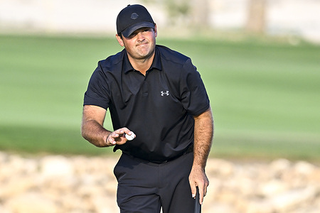 Patrick Reed of the United States seen in action during fourth round of the Qatar Masters 2026 golf tournament at the Doha Golf Club.