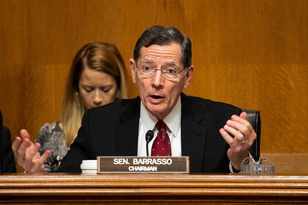 WASHINGTON, UNITED STATES - JANUARY 08 2020: U.S. Senator John Barrasso (R-WY) speaking at the Senate Environment and Public Works Committee hearing on the Nonpoint Source Management Program of the Clean Water Act.