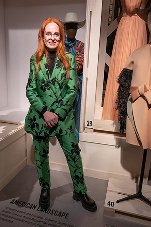 Designer Ana Locking, seen during the presentation of 'Nostalgia / Utopia', at the Sala Canal Isabel II.