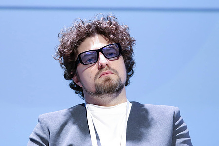 Alexandr Malich, Director of the Alexandrinsky Theatre seen during the plenary session "St. Petersburg - the capital of creative industries: criteria, opportunities and growth areas" at the Creative Economy Development Forum "Creative Code. Russia" at the IFC Lakhta Center in St. Petersburg.