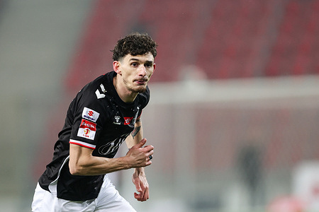 Robert Dadok of Polonia Warszawa seen during BETCLIC 1 POLISH LEAGUE 2025/2026 football match between GKS Tychy and Polonia Warszawa at Municipal Stadium. Final score; GKS Tychy 1:1 Polonia Warszawa.