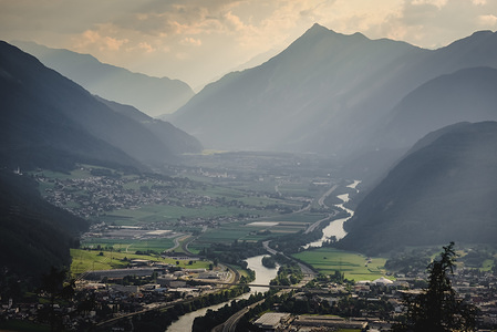 A general view of Telfs located in a valley of Austrian Alps. 
Tyrol is a western Austrian state located in the Alps known for its ski resorts, trekking trails and historic locations.