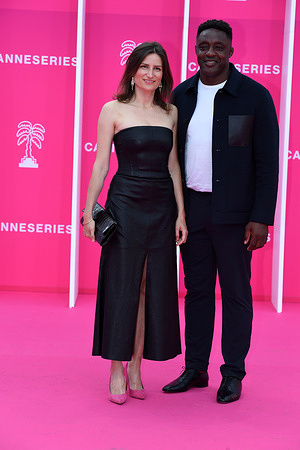 Yannick Nyanga, and Elsa Darquier attend the Closing Ceremony at the 9th Cannes Series International Festival. Closing Pink Carpet CannesSeries - The 9th CannesSeries International Festival