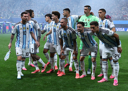 Argentine players seen during the FIFA World Cup 2026 Round of 16 match between Argentina and Egypt at Mercedes-Benz Stadium. Final score Argentina 3 : 2 Egypt