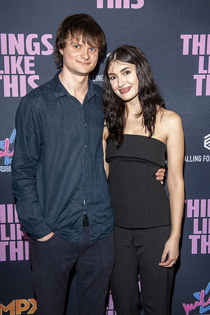 (L-R) Charlie Tahan and Carlie Nasseh attend MPX's "Things Like This" World Premiere at AMC Lincoln Square 13 in New York City.
