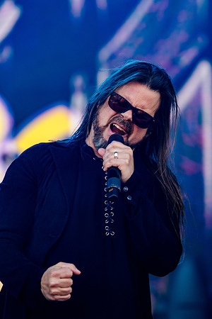 Todd La Torre (lead vocalist) of Queensryche performs at Rock'n Thunder
at Edmonton Exhibition Grounds.