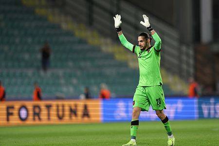 Luka Kharatishvili of Georgia celebrates after scoring a goal during the UEFA UNDER 21 Championship Slovakia 2025 match between Poland and Georgia at MSK Zilina Stadium. Final Score Poland 1 : 2 Georgia
