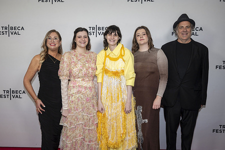 Lillian Carrier, Chloe Estelle and guests attend the "Horsegirls" premiere during the 2025 Tribeca Festival at SVA Theater in New York City.
