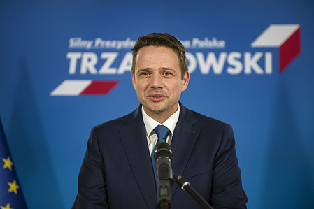 Rafal Trzaskowski, presidential candidate and the mayor of Warsaw speaks during his press conference.
Rafal Trzaskowski, the mayor of Warsaw and the candidate in the second round of the upcoming presidential elections on 12th of July, took part in a short press conference in the headquarters of the Civic Platform party (PO) as part of his election campaign.