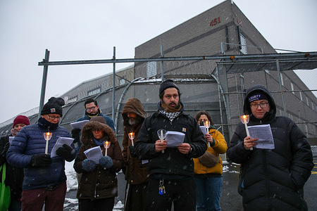 Christians from the New Personalist Movement organization hold a vigil in tribute to Renée Nicole Good, an American legal observer killed by ICE in Minneapolis and Jean Wilson Brutus, a Haitian migrant who died in detention at Delaney Hall. Delaney Hall immigration detention center in Delaney Hall is a 1,000-bed facility run by the private prison company Geo Group along an industrial stretch. It became a migrant detention center in May 2025.