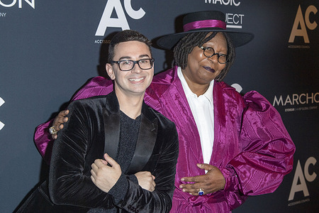 Christian Siriano and Whoopi Goldberg attend the 2021 ACE Awards at Cipriani 42nd Street in New York City.