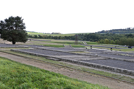 Foundations of the barracks at the former German Nazi concentration camp Gross-Rosen. Gross-Rosen was a network of Nazi concentration camps built and operated by Nazi Germany during World War II.
