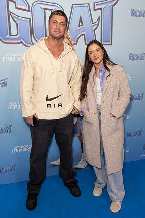 Dan Osborne and Jacqueline Jossa attend the GOAT film screening, at Picturehouse Central in Piccadilly, London.