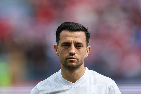 Besar Halimi of Slask Wroclaw seen in action during BETCLIC 1 POLISH LEAGUE 2025/2026 football match between Wisla Krakow and Slask Wroclaw at Municipal Stadium. Final score; Wisla Krakow 5:0 Slask Wroclaw.