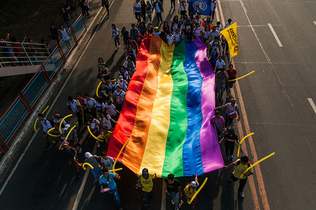 Thousands marched through Marikina city Saturday afternoon to commemorate the annual Gay Pride March. On its 23rd year, the Philippines has the oldest pride march in Asia.