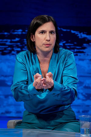 Democratic Party Secretary Elly Schlein, attends the TV show “In Onda” at La7 Studios.
