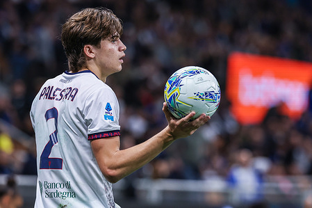 Marco Palestra of Cagliari Calcio seen in action during Serie A 2025/26 football match between FC Internazionale and Cagliari Calcio at San Siro Stadium in Milan Final score: Inter 3-0 Cagliari